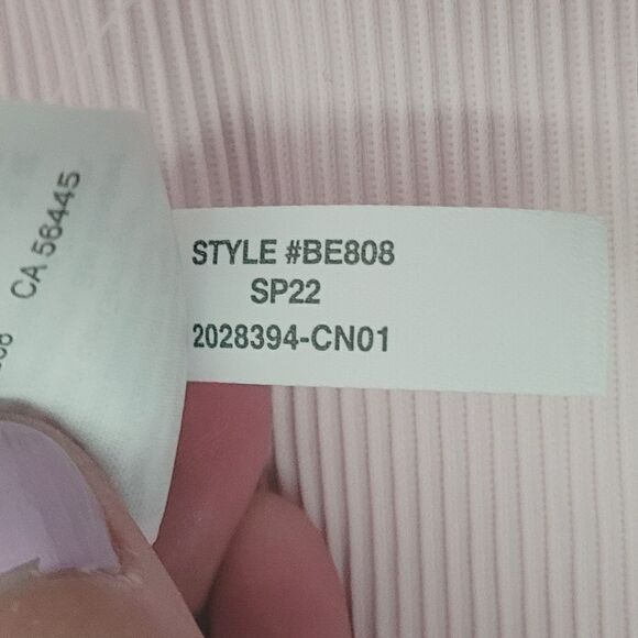 New J.Crew Ribbed High-Rise Cheeky Bikini Bottom in Light Pink Size Medium NWT - Picture 6 of 11